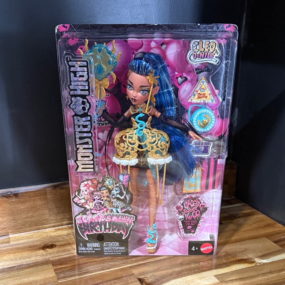 Mattel Monster High Clio De Nile Scary Sweet Birthday Doll - NEW IN BOX